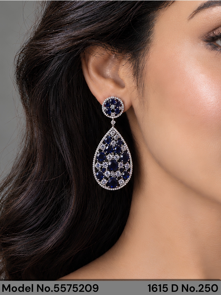 Floriana Prong Solitaire Cascading Crystal Earrings