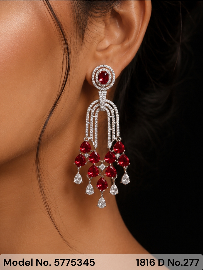 Zephyrina Floral Statement Chandelier Drops