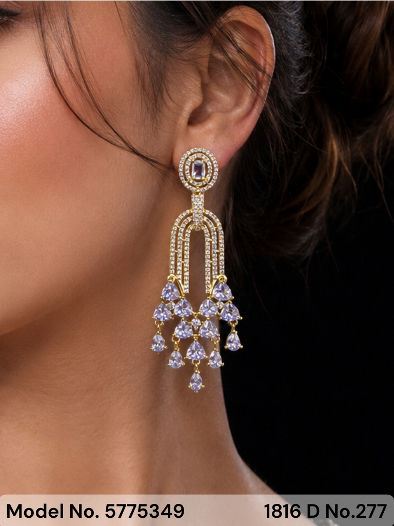 Barocca Solitaire Grand Chandelier Earrings